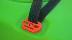 The long slot on the Multifit accommodates the webbing of a standard tie-down. Multifit